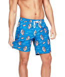 NWT Tipsy Elves Hot Dog Diver Stretch Swim Trunks Size Large