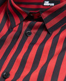 The Kooples Red Black Striped Button Shirt US Size Large / FR 3 NWT $225