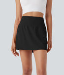 NWT Halara SoftlyZero High Waisted Tummy Control 2-in-1 Mini Skirt Black Size XL