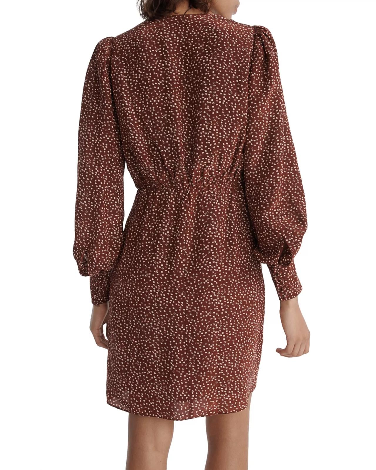 The Kooples Moon Dots Wrap Dress Viscose Silk Blend US Medium / FR 2 NWT $385