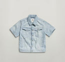 NWT G-Star RAW Arc Short Sleeve Denim Jacket Women’s Electric Blue Size XS