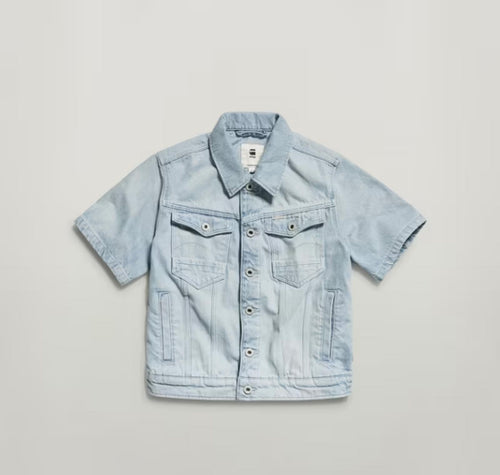 NWT G-Star RAW Arc Short Sleeve Denim Jacket Women’s Electric Blue Size XS