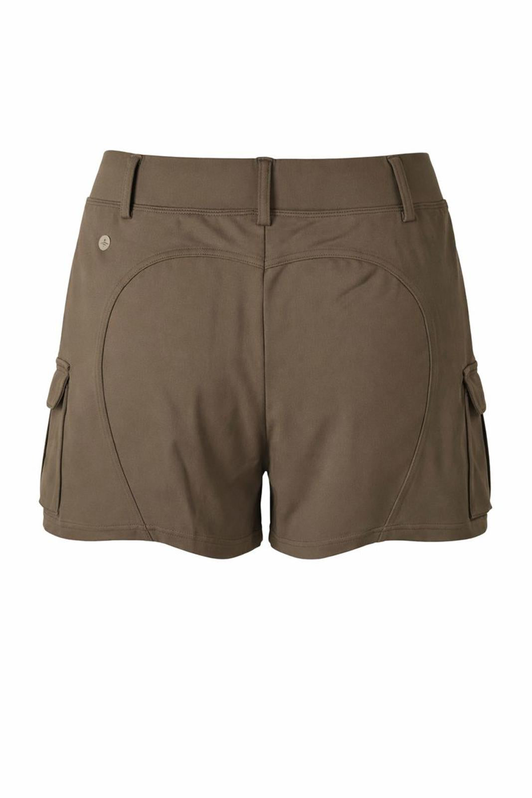 NWT Halara HaloTek Air Cargo Pocket Shorts Brown Stretch Size Large