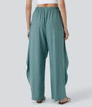 NWT Halara Breezeful™ High Waisted Tie Palazzo Flowy Wide Leg Pants Size Large