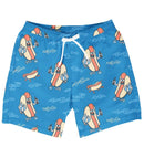 NWT Tipsy Elves Hot Dog Diver Stretch Swim Trunks Size Large