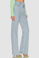 GAUGE81 Women's Blue Sunda Wide-Leg Jeans Pants Size 26 NWT 33' inseam MRSP $281