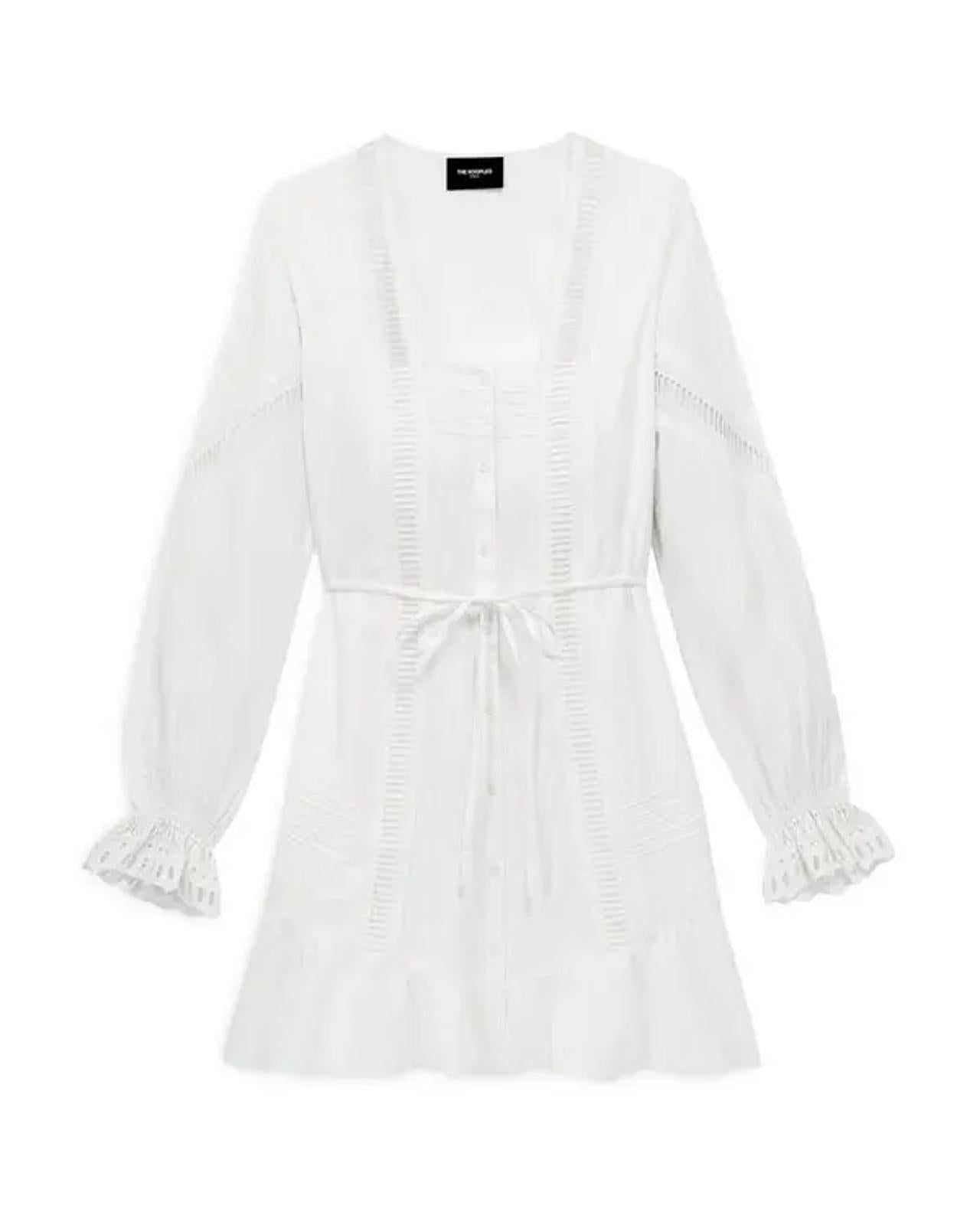 The Kooples Ladder Trim Cotton Lace Dress US Size Medium / FR 2 NWT $345
