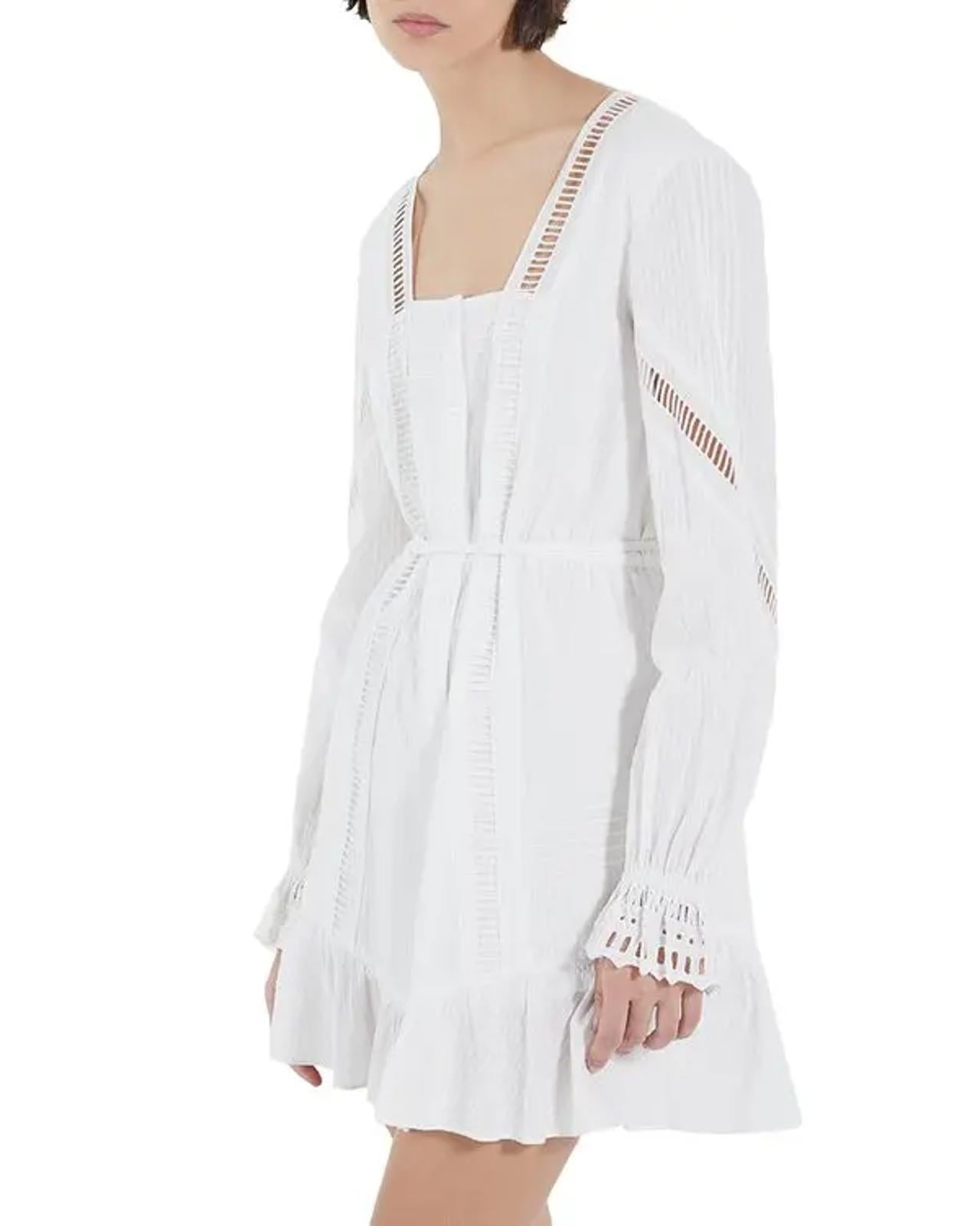 The Kooples Ladder Trim Cotton Lace Dress US Size Medium / FR 2 NWT $345