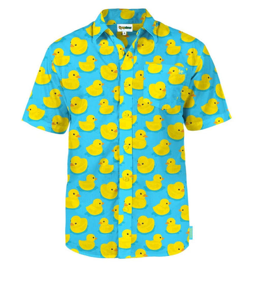 NWT Tipsy Elves Men's Rubber Ducky Hawaiian Shirt Size Large