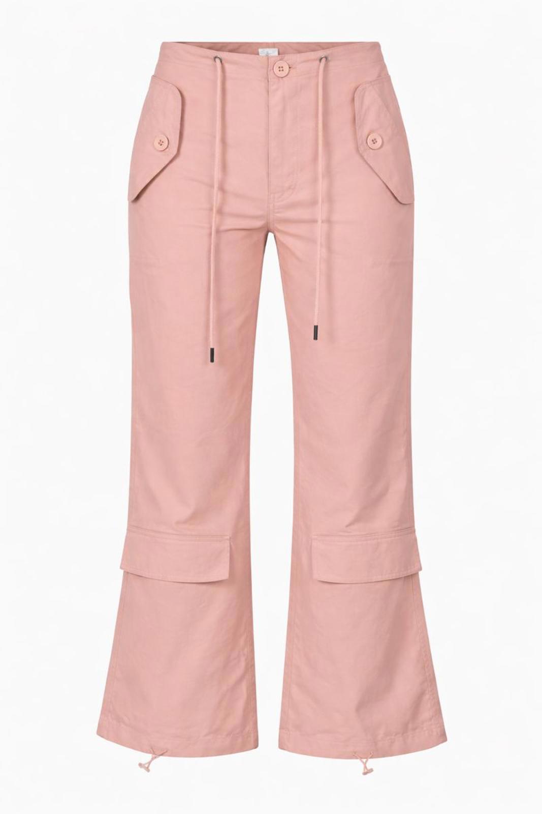 NWT Halara Women's Pink Casual Drawstring Pants with Buttoned Pockets Size Large