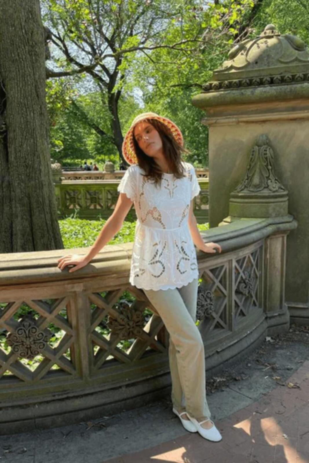 NWT Guadalupe Chloe White Blouse Women's Small