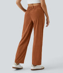 NWT Halara Mid Rise Zipper Pocket Corduroy Casual Pants Baked Clay - Small Tall