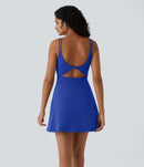 NWT Halara SoftlyZero Plush Double Straps 2-Piece Pocket Active Dress Size Small
