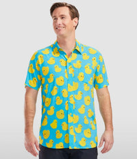 NWT Tipsy Elves Men's Rubber Ducky Hawaiian Shirt Size Large