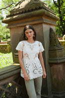 NWT Guadalupe Chloe White Blouse Women's XL