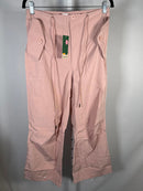 NWT Halara Women's Pink Casual Drawstring Pants with Buttoned Pockets Size Large