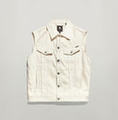 NWT G-Star RAW Oversized Denim Vest Women’s Ecru Off-White - Size Medium