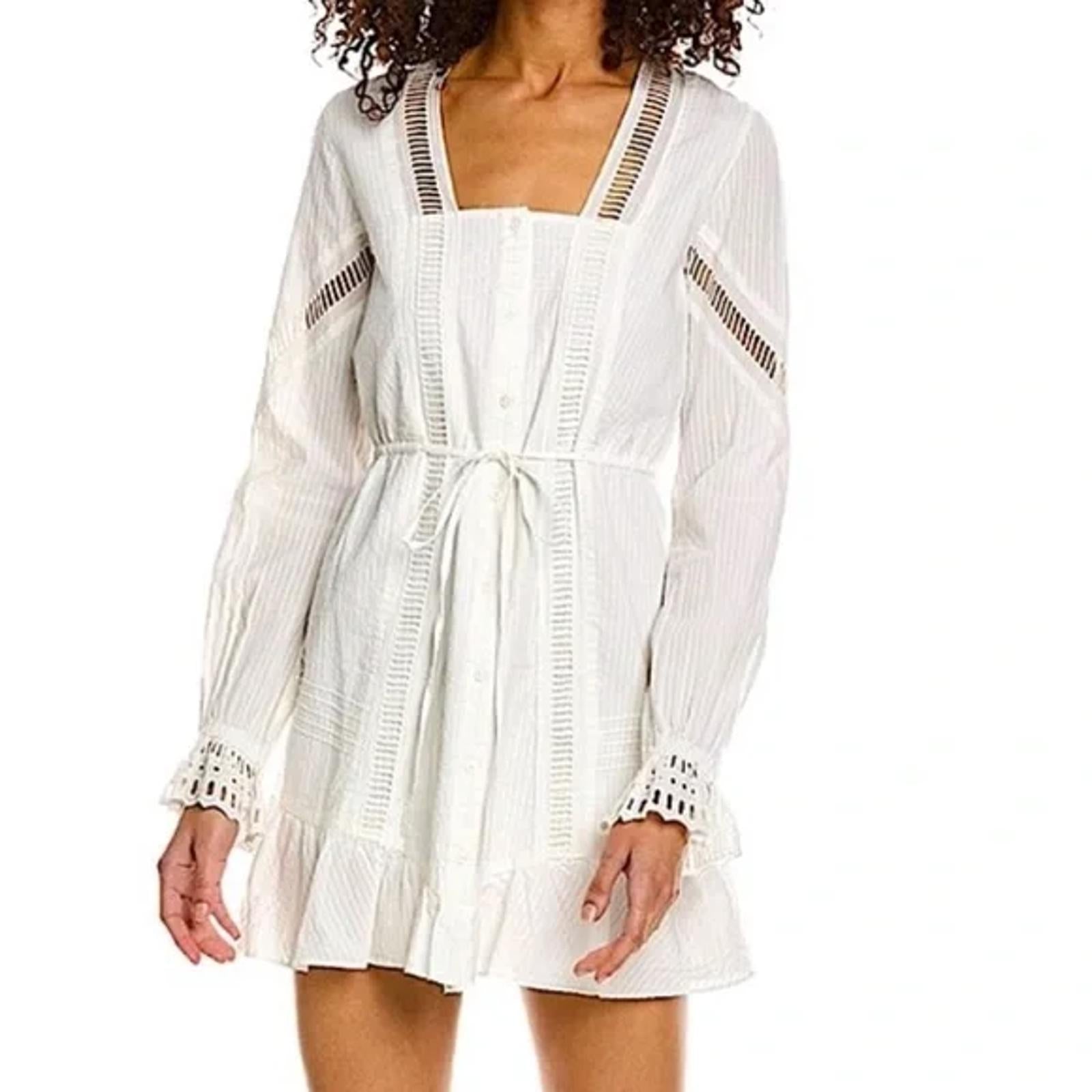 The Kooples Ladder Trim Cotton Lace Dress US Size Medium / FR 2 NWT $345