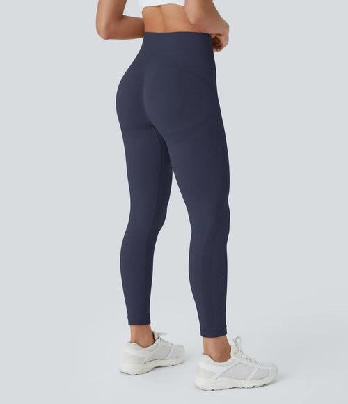 NWT Halara OneForm Seamless Flow High Waisted Ruched 7/8 Leggings Size Small