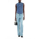 NWT The Kooples NWT Sleeveless Denim Shirt Blue Slim Fit Size 1 / US XS - Small