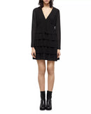 The Kooples Pleated Tiered Mini Dress US XS NWT $385 MRSP