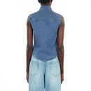 NWT The Kooples NWT Sleeveless Denim Shirt Blue Slim Fit Size 1 / US XS - Small