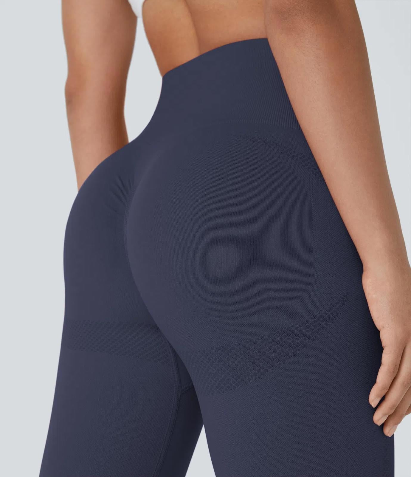NWT Halara OneForm Seamless Flow High Waisted Ruched 7/8 Leggings Size Small