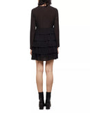The Kooples Pleated Tiered Mini Dress US XS NWT $385 MRSP