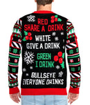 NWT Tipsy Elves Men's Drinking Game Ugly Christmas Sweater Size Large