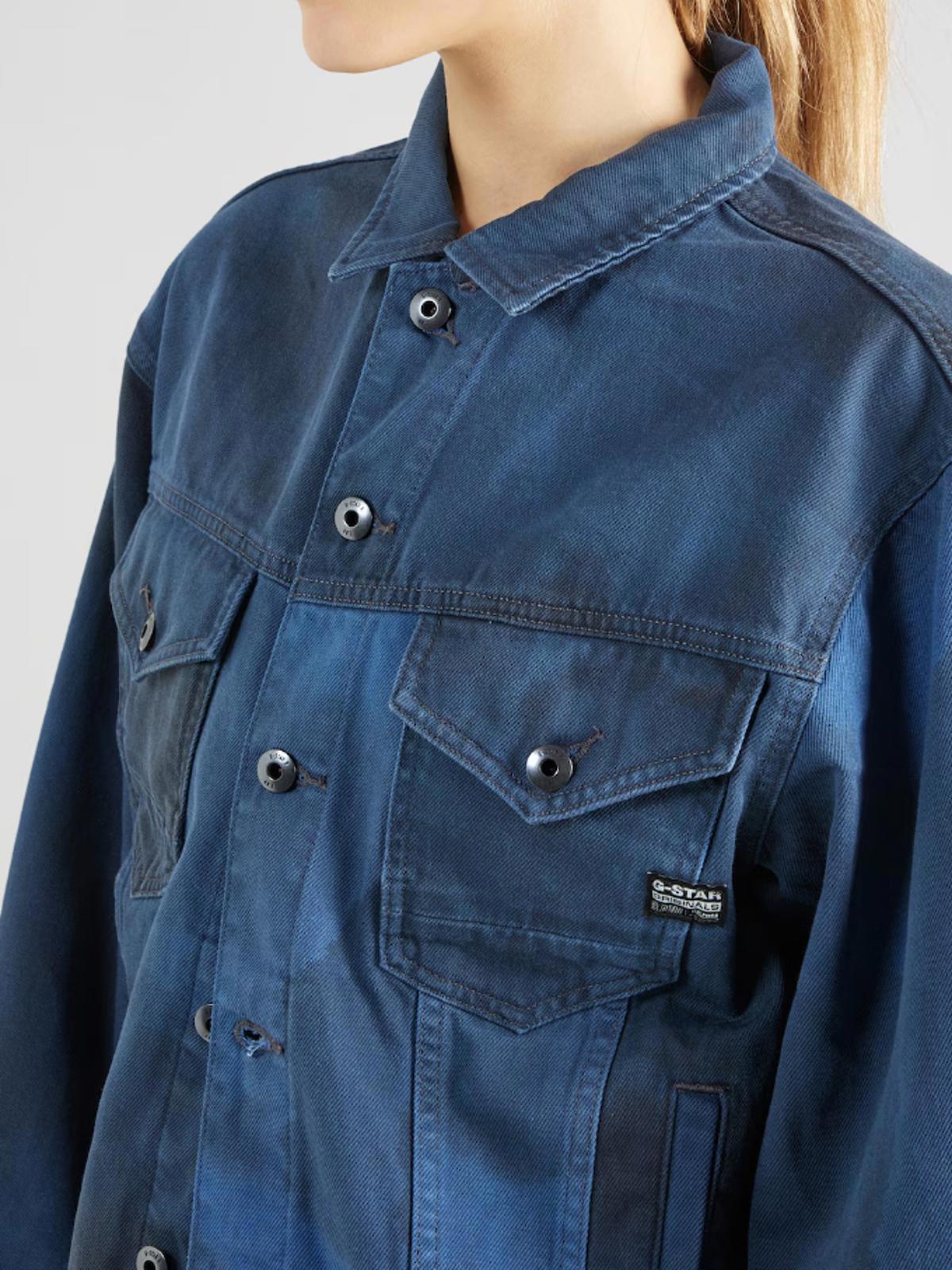 NWT G-Star RAW Women’s Oversized Denim Jacket Sea Blue Vintage Wash Size Small