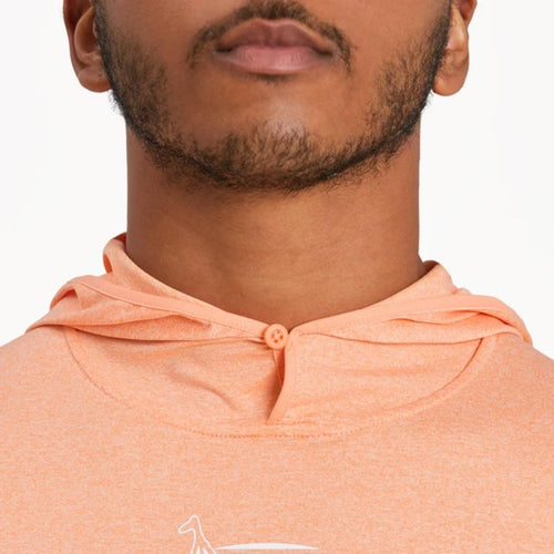 NWT Life is Good Men's Sailboats Hooded Active Tee Orange Green Medium