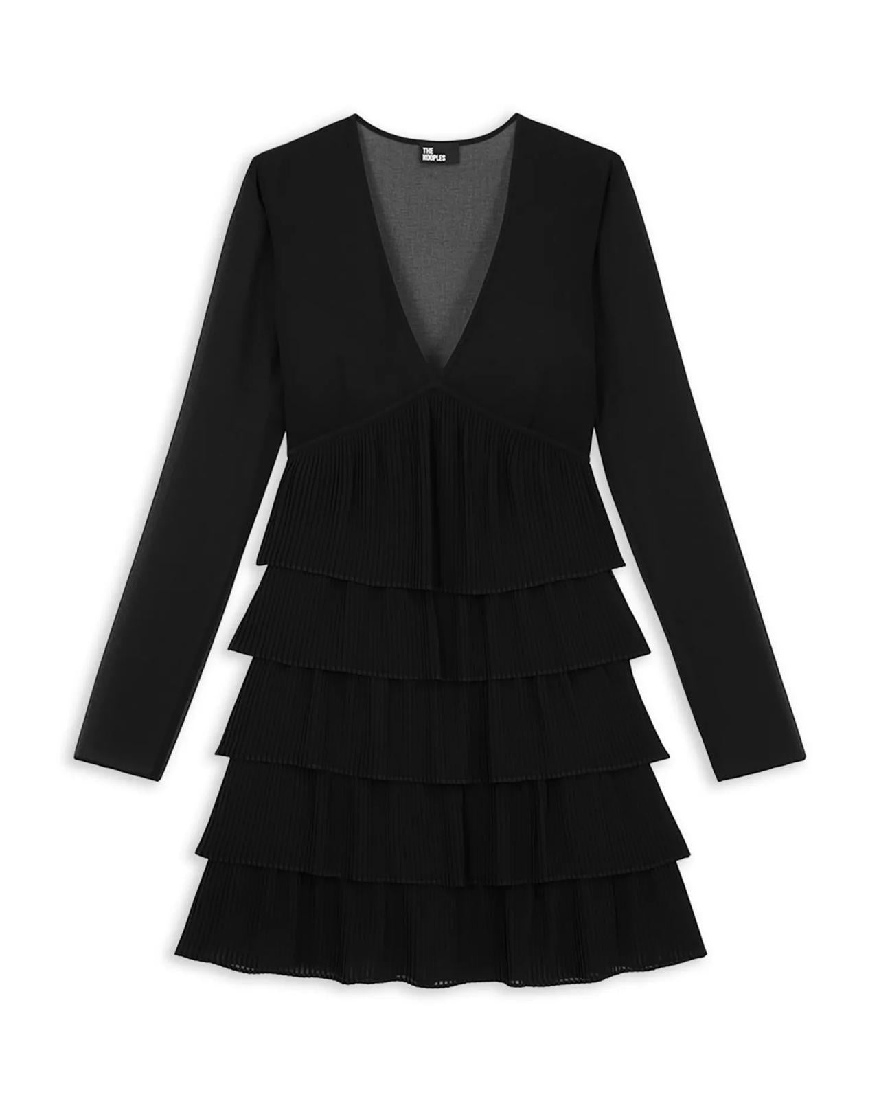 The Kooples Pleated Tiered Mini Dress US XS NWT $385 MRSP