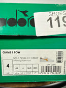Diadora Game L Low White Golden Rod Leather Sneakers Size US 6 / EU 36.5 NWB