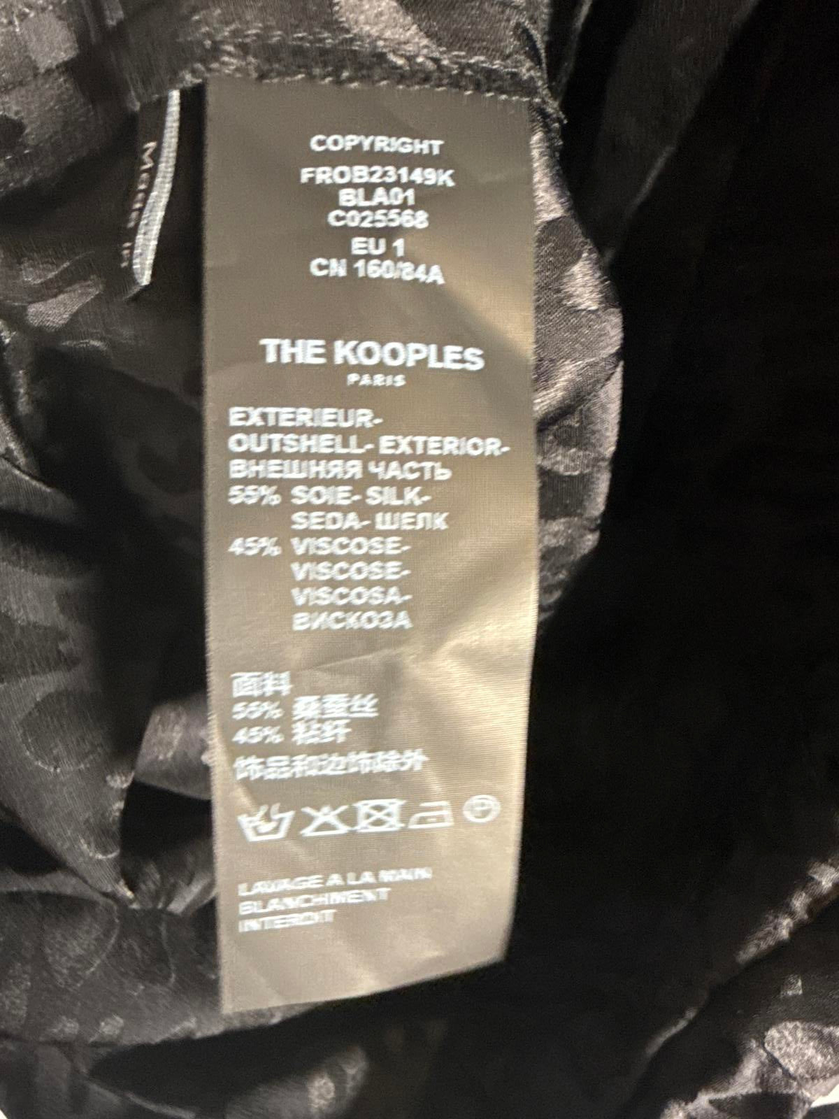 The Kooples Jacquard Leopard V-Neck Short Dress Viscose/Silk Blend US Small NWT