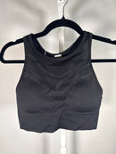 NWT Halara Mesh Panel Sports Bra Black Seamless Size Large