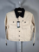 NWT G-Star RAW Arc 3D Denim Jacket PM Women’s Ecru Raw Denim Size Large