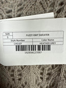 NWT English Factory Fuzzy Knit Sweater Heather Gray Pullover Size Small