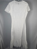 The Kooples Embroidered Eyelet White Maxi Dress US Small / FR 1 NWT $445