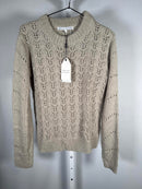 NWT English Factory Fuzzy Knit Sweater Heather Gray Pullover Size Small