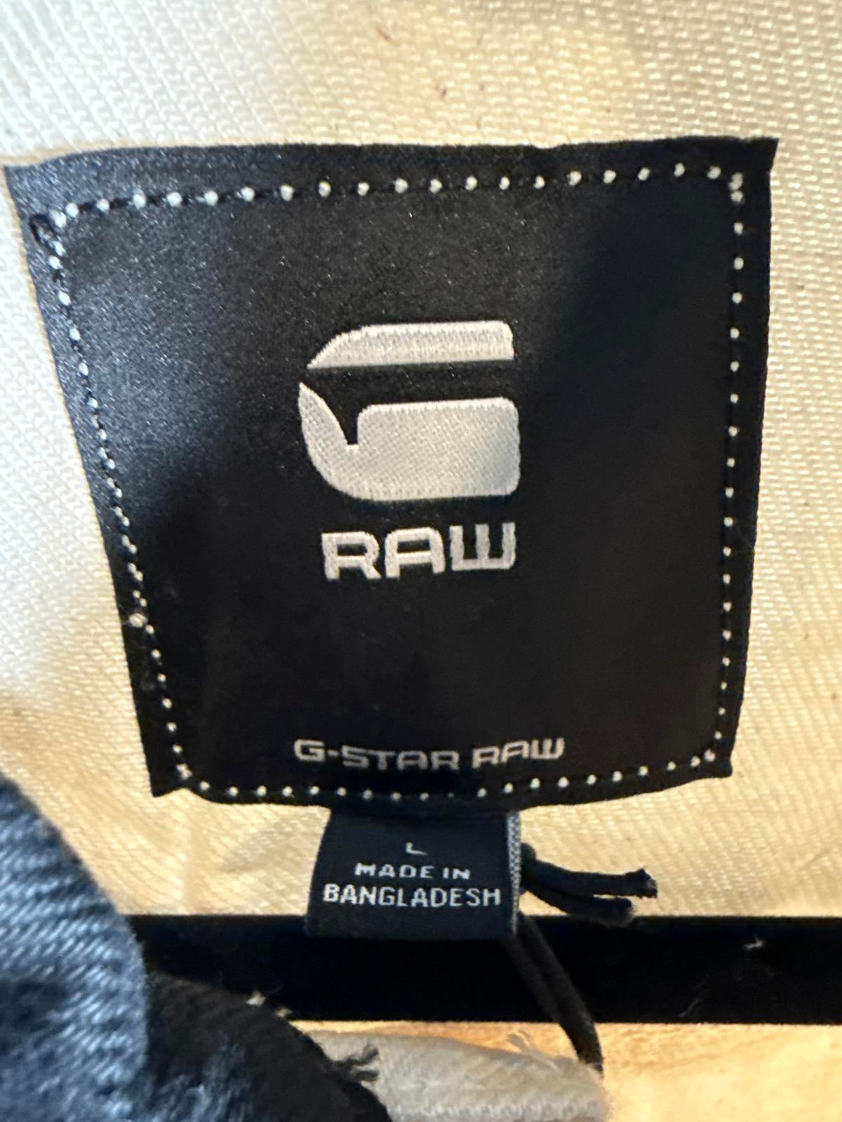 NWT G-Star RAW Arc 3D Denim Jacket PM Women’s Ecru Raw Denim Size Large
