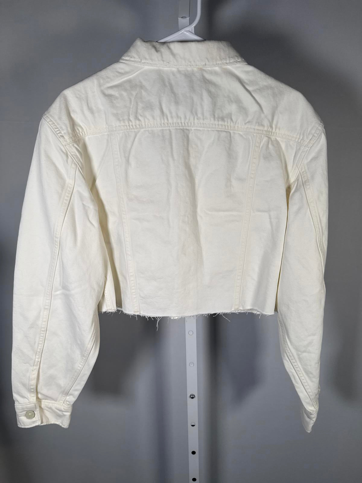 NWT G-Star RAW Women’s Cropped Wander Denim Jacket Chalk White Size Small
