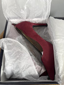 French Connection Burgundy Suede Pointed Toe Heels Size 9 NWB