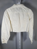 NWT G-Star RAW Women’s Cropped Wander Denim Jacket Chalk White Size Medium