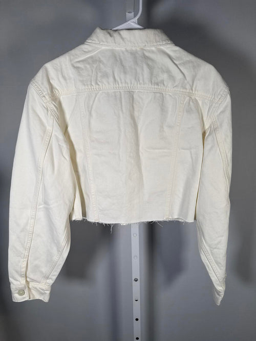 NWT G-Star RAW Women’s Cropped Wander Denim Jacket Chalk White Size Medium