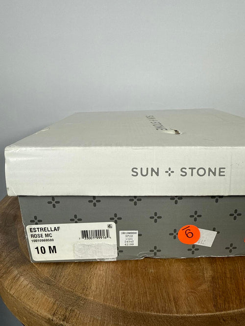 NWB Sun Stone Estrella Blush Faux Suede Platform Pumps Women's Size 10