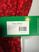 NWT Tipsy Elves Red Sequin High Waisted Leggings Size XL