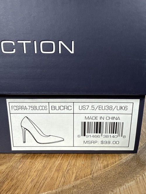 French Connection Red Croc Embossed Pointed Toe Heels Size 7.5 NWB