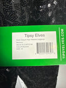 NWT Tipsy Elves Black Sequin High Waisted Leggings Size Medium