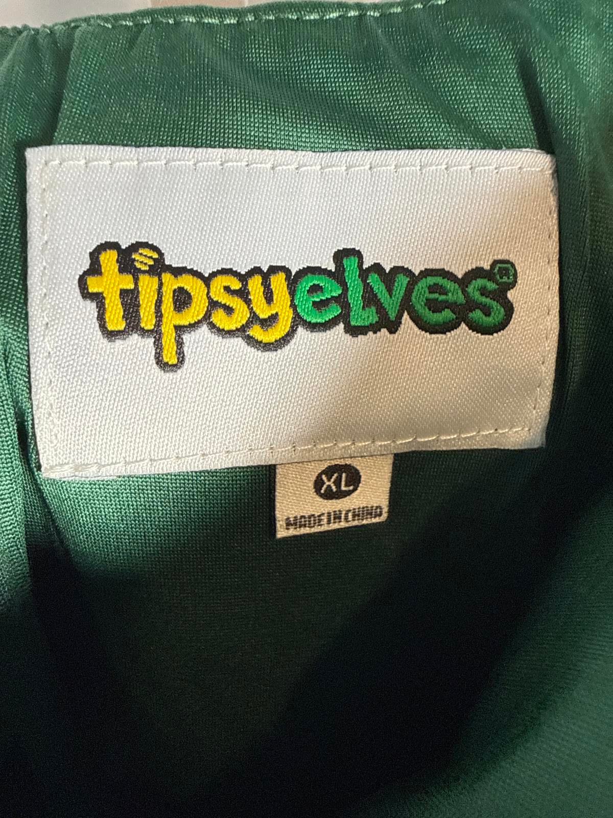 NWT Tipsy Elves Dark Green Sequin Skirt Size XL