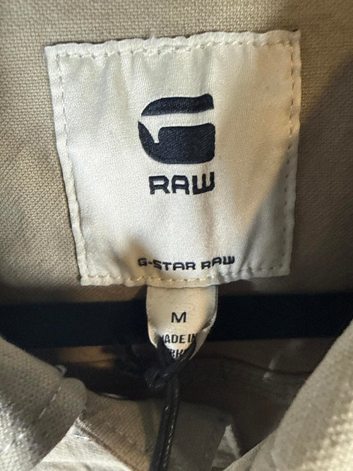 NWT G-Star RAW Arc Jacket Women’s Short Sleeve Stretch Canvas Beige Size Medium